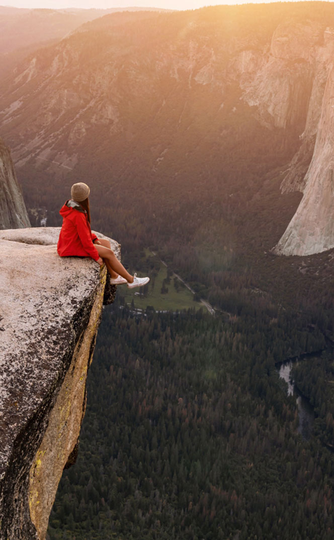 Person pausing to take in the view while participating in the Great American Road Trips promotion sponsored by Wydham Rewards and created by the HUNTER integrated marketing and PR firm in NYC.
